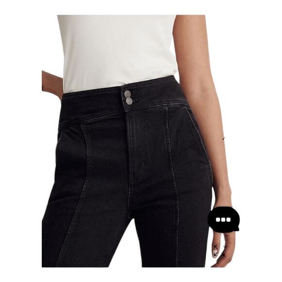 Madewell Jeans The Perfect Vintage Tuxedo Edition black size 24 - Picture 8 of 8